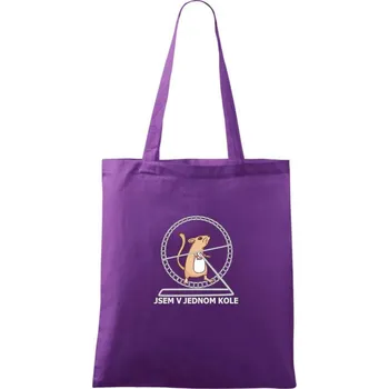 Jsem v jednom kole - Taška bavlněná - 42 x 38 cm ( Fialová )