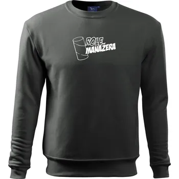 Chlapecké tričko Role manažera - Mikina Essential dětská - 158 cm/12 let ( Tm. břidlice (šedozelená) )