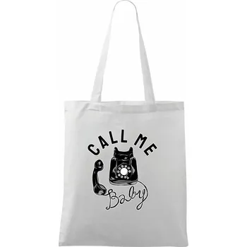 Call Me Baby telefon - Taška bavlněná - 42 x 38 cm ( Bílá )