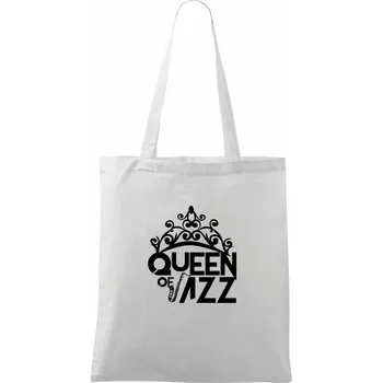 Queen of Jazz - Taška bavlněná - 42 x 38 cm ( Bílá )