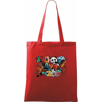 Nákupní taška Zoo triko - Taška bavlněná - 42 x 38 cm ( Červená )