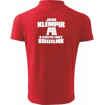 Pánská košile Klempíř kouzelník - Polokošile pánská Pique Polo 203 - M ( Červená )