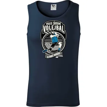 Hraju závodně volejbal a fakt dobře - Tílko pánské Core - S ( Námořní modrá (velmi tmavá - téměř černá) )