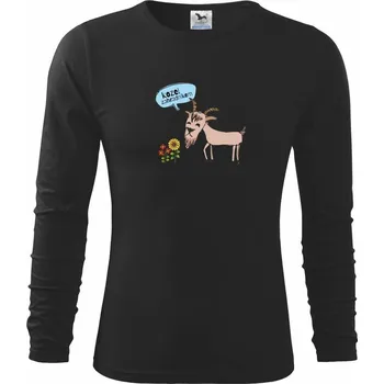 Chlapecké tričko Kozel zahradníkem - Triko dětské Long Sleeve - 158 cm/12 let ( Černá )