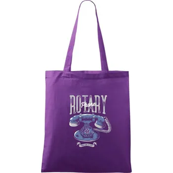 Rotary phone - Taška bavlněná - 42 x 38 cm ( Fialová )