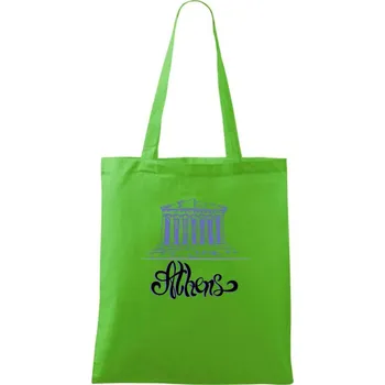 Nákupní taška Athens Lettering - Taška bavlněná - 42 x 38 cm ( Apple Green )