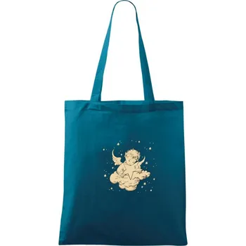 Andílek s hvězdou - Taška bavlněná - 42 x 38 cm ( Petrolejová )
