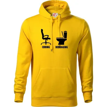 Pánská mikina Coding debugging - Mikina pánská Cape s kapucí - 2XL ( Žlutá )