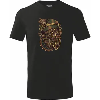 Chlapecké tričko Pan robo nadlesní - Tričko dětské bavlněné - 122 cm/6 let ( Černá )