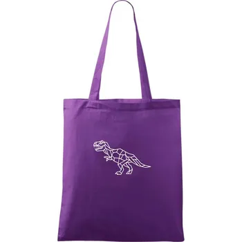 Tyranosaurus geometrie - Taška bavlněná - 42 x 38 cm ( Fialová )