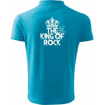 Pánská košile King of rock - Polokošile pánská Pique Polo 203 - L ( Světlý tyrkys )