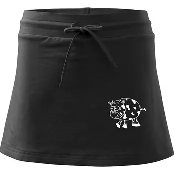 Dámské oblečení Kráva tlustá - Sportovní sukně - two in one - S ( Černá )