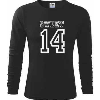Chlapecké tričko Sweet 14 - Triko dětské Long Sleeve - 122 cm/6 let ( Černá )