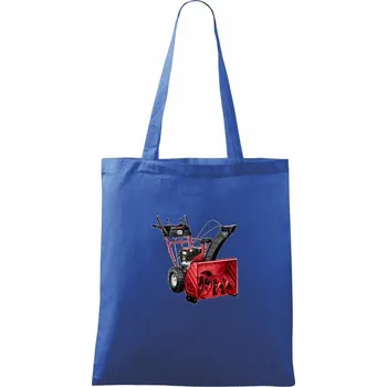 Nákupní taška Sněhová fréza - Taška bavlněná - 42 x 38 cm ( Královská modrá )