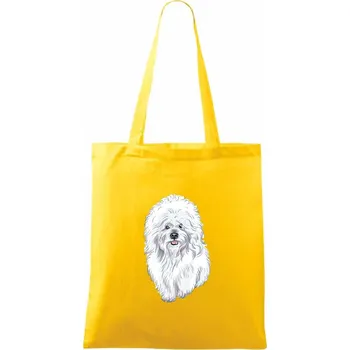 Bišonek kreslený - Taška bavlněná - 42 x 38 cm ( Žlutá )