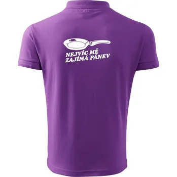 Pánská košile Nejvíc mě zajímá pánev - Polokošile pánská Pique Polo 203 - XL ( Fialová )