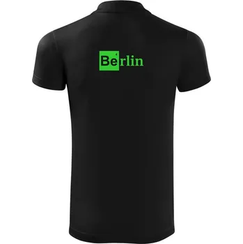 Pánská košile Berlin nápis - chemický prvek - Polokošile Victory sportovní (dresovina) - 2XL ( Černá )
