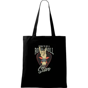 Born to be a Rock and Roll Star - Taška bavlněná - 42 x 38 cm ( Černá )