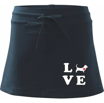 Dámská sukně Baset love - Sportovní sukně - two in one - XL ( Námořní modrá (velmi tmavá - téměř černá) )