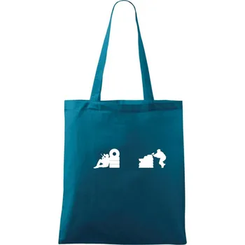 Paintball střelec - Taška bavlněná - 42 x 38 cm ( Petrolejová )