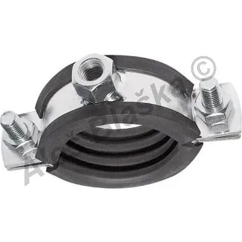 Instalační nerezová objímka upínací na trubku (potrubí) dvoušroubová INOX nerez příchytka držák trubky - 12-16 (1/4") IO3