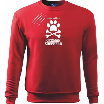 Chlapecké tričko Německý ovčák - protected - Mikina Essential dětská - 158 cm/12 let ( Červená )