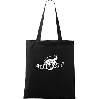 Nákupní taška Plnej kotel - Taška bavlněná - 42 x 38 cm ( Černá )