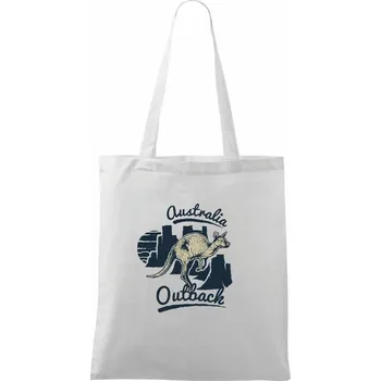 Nákupní taška Australia klokan - Taška bavlněná - 42 x 38 cm ( Bílá )