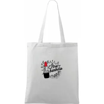 Jsem barbína rtěnka - Taška bavlněná - 42 x 38 cm ( Bílá )