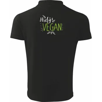 Pánská košile Hrdý vegan - Polokošile pánská Pique Polo 203 - S ( Černá )