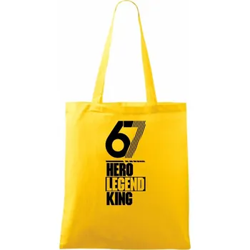 Nákupní taška Hero, Legend, King x Queen 1967 - Taška bavlněná - 42 x 38 cm ( Žlutá )