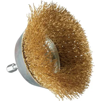 kartáč na vrtačku Makita D-73639 Miskovitý kartáč potažený mosazí Ø 75 mm