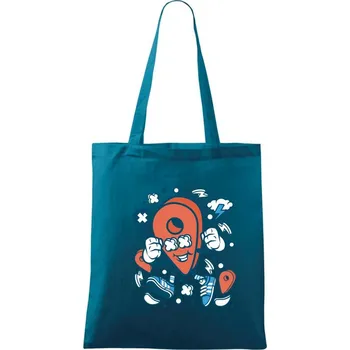 Výletník - Taška bavlněná - 42 x 38 cm ( Petrolejová )