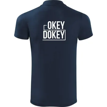 Pánská košile Okey Dokey - Polokošile Victory sportovní (dresovina) - 2XL ( Námořní modrá (velmi tmavá - téměř černá) )