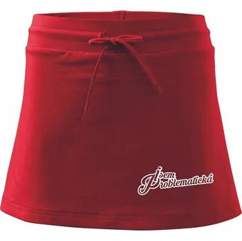 Dámská sukně Jsem problematická - Sportovní sukně - two in one - S ( Červená )