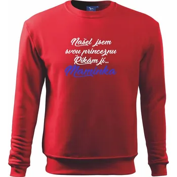 Našel jsem svou princeznu - maminka - Mikina Essential dětská - 146 cm/10 let ( Červená )