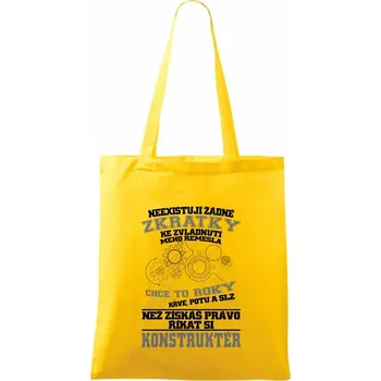 Konstruktér zkratky - Taška bavlněná - 42 x 38 cm ( Žlutá )