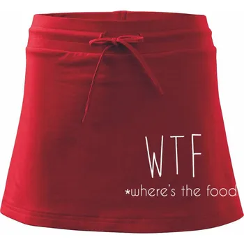 Dámská sukně WTF-where's the food - Sportovní sukně - two in one - S ( Červená )
