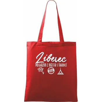 Liberec město s tradicí - Taška bavlněná - 42 x 38 cm ( Červená )
