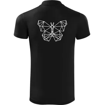 Pánská košile Geometrie - motýl - Polokošile Victory sportovní (dresovina) - 2XL ( Černá )