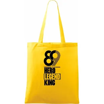 Nákupní taška Hero, Legend, King x Queen 1989 - Taška bavlněná - 42 x 38 cm ( Žlutá )