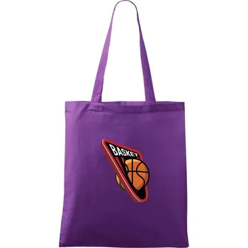 Basket logo - Taška bavlněná - 42 x 38 cm ( Fialová )