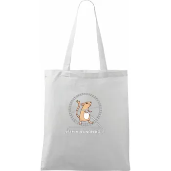 Nákupní taška Jsem v jednom kole - Taška bavlněná - 42 x 38 cm ( Bílá )