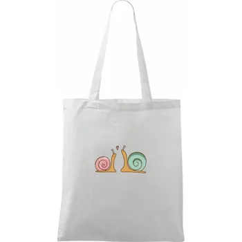 Zamilovaní šneci - Taška bavlněná - 42 x 38 cm ( Bílá )