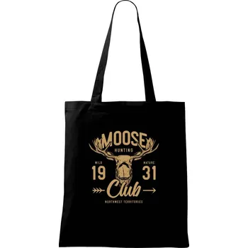 Moose club - Taška bavlněná - 42 x 38 cm ( Černá )