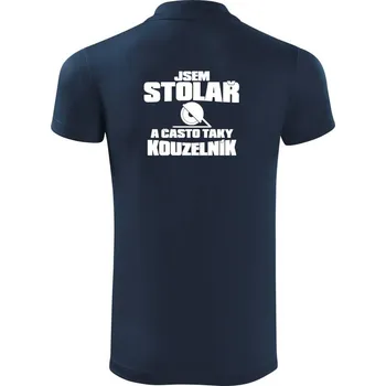 Pánská košile Stolař kouzelník - Polokošile Victory sportovní (dresovina) - M ( Námořní modrá (velmi tmavá - téměř černá) )
