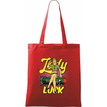 Lady Luck - Taška bavlněná - 42 x 38 cm ( Červená )