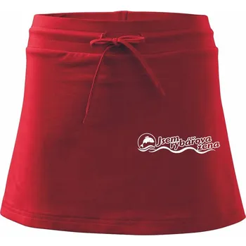 Dámská sukně Jsem rybářova žena - Sportovní sukně - two in one - M ( Červená )