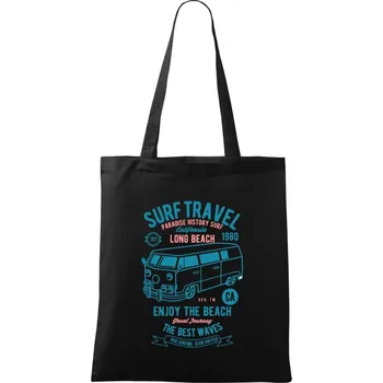 Nákupní taška Surf Travel - Taška bavlněná - 42 x 38 cm ( Černá )