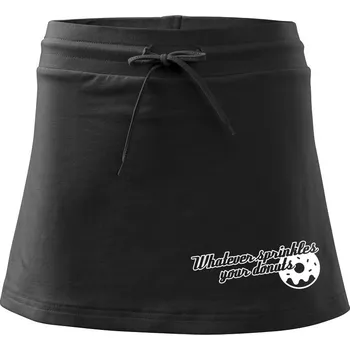 Dámská sukně Whatever Sprinkles your Donuts - Sportovní sukně - two in one - L ( Černá )